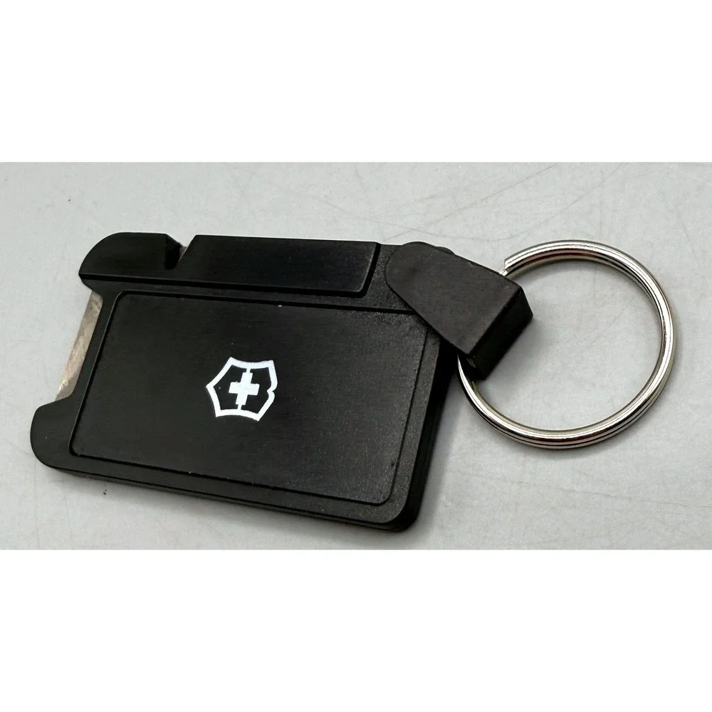 Victorinox Swiss Army Dual Knife Sharpener Keychain Black Card Tool 4.3323